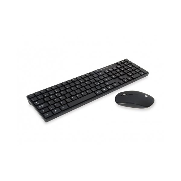 Conceptronic Kabellose Tastatur- und Maus-Kombination, Italienisches Layout, Volle Größe (100%), Kabellos, RF Wireless, QWERTY, Schwarz, Maus enthalten