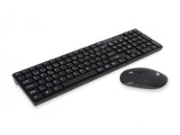 Conceptronic Kabellose Tastatur- und Maus-Kombination, Portugiesisches Layout, Volle Größe (100%), Kabellos, RF Wireless, QWERTY, Schwarz, Maus enthalten