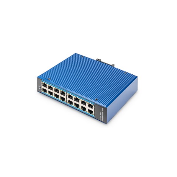 DIGITUS 16 Port Gigabit Ethernet Netzwerk Switch, Industrial, Unmanaged