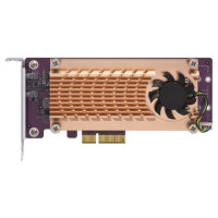 QNAP QM2, PCIe, M.2, PCIe 2.0, Kupfer, 68,9 mm, 147,2 mm