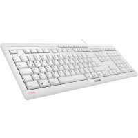 Cherry STREAM KEYBOARD, Volle Größe (100%), Kabelgebunden, USB, Mechanischer Switch, QWERTZ, Grau