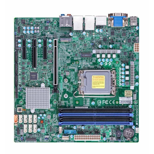 Supermicro MBD-X13SAQ, Intel, Intel® Celeron®, Intel Core i3 12th Gen, Intel Core i3 13th Gen, Intel® Core™ i5, Intel Core..., DDR5-SDRAM, 128 GB, DIMM, 1.1 V