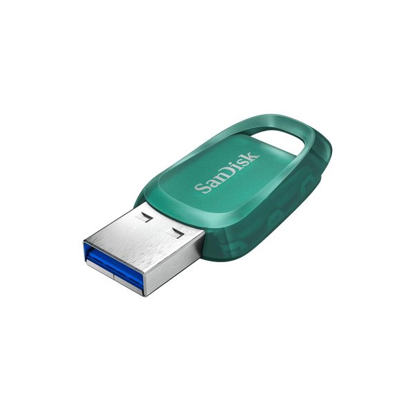 SanDisk Ultra Eco, 128 GB, USB Typ-A, 3.2 Gen 1 (3.1 Gen 1), 100 MB/s, Kabel, Grün