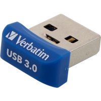 Verbatim Store n Stay NANO - USB 3.0-Stick 64 GB - Blau, 64 GB, USB Typ-A, 3.2 Gen 1 (3.1 Gen 1), Kappe, 3 g, Blau