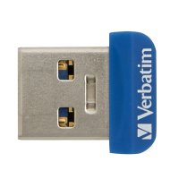 Verbatim Store n Stay NANO - USB 3.0-Stick 64 GB - Blau, 64 GB, USB Typ-A, 3.2 Gen 1 (3.1 Gen 1), Kappe, 3 g, Blau