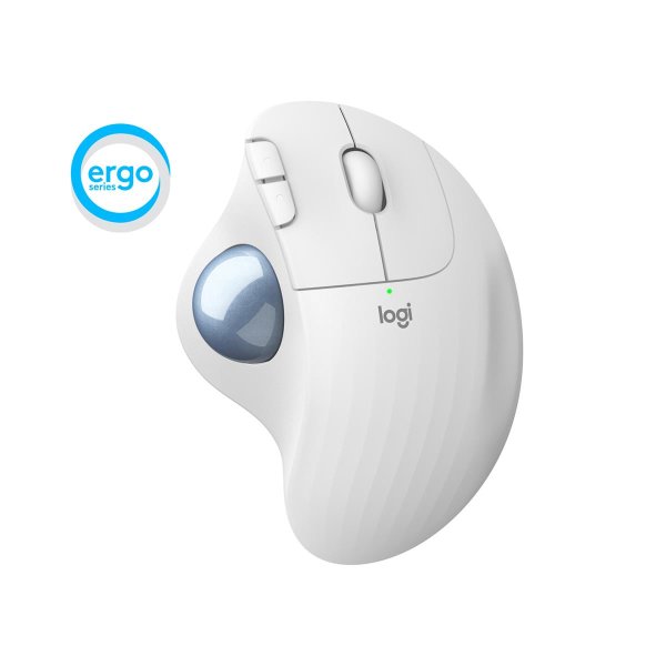 Logitech ERGO M575 for Business, rechts, Trackball, RF Wireless + Bluetooth, 2000 DPI, Weiß