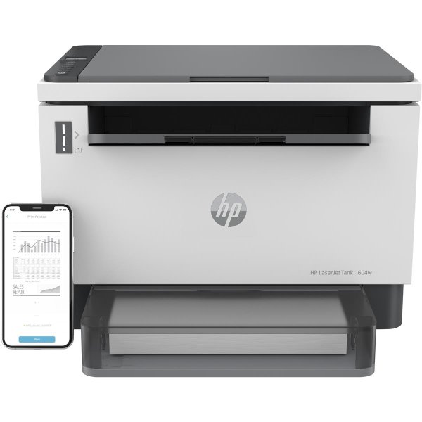 HP LaserJet Tank MFP 1604w Drucker - Schwarzweiß - Drucker für Kleine & mittelständische Unternehmen - Drucken - Kopieren - Scannen - Scannen an E-Mail; Scannen an PDF - Laser - Monodruck - 600 x 600 DPI - A4 - Direktdruck - Schwarz