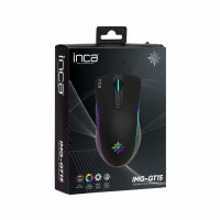 INCA IMG-GT15, Beidhändig, USB Typ-A, 4800 DPI, Schwarz