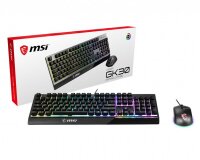 MSI S11-04DE601-CLA, Kabelgebunden, USB, Mechanischer Switch, QWERTZ, RGB-LED, Schwarz