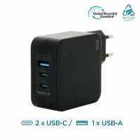 Mobilis Charger 100W 2USB C 1USBA GaN cable 100W,...