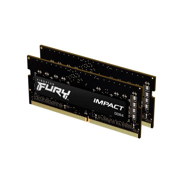 Kingston FURY 16GB 2666MT/s DDR4 CL15 SODIMM (Kit of 2) Impact, 16 GB, 2 x 8 GB, DDR4, 260-pin SO-DIMM