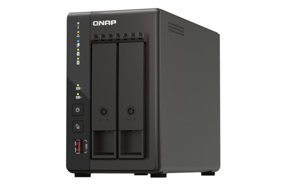 QNAP TS-253E, NAS, Tower, Intel® Celeron®, J6412, Schwarz