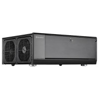 SilverStone GD10, HTPC, PC, Schwarz, ATX, micro ATX, SSI CEB, Aluminium, Kunststoff, Stahl, Seite