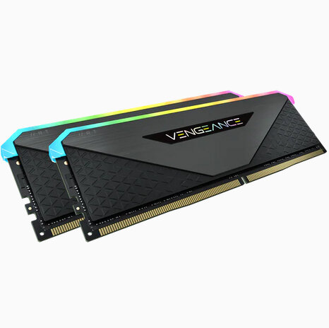 Corsair Vengeance RGB CMN16GX4M2Z3600C18, 16 GB, 2 x 8 GB, DDR4, 3600 MHz, 288-pin DIMM, Schwarz