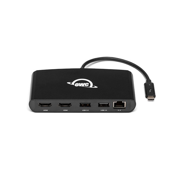 OWC Thunderbolt 3 mini Dock, Kabelgebunden, Thunderbolt 3, 1000 Mbit/s, Schwarz, 40 Gbit/s, Aluminium