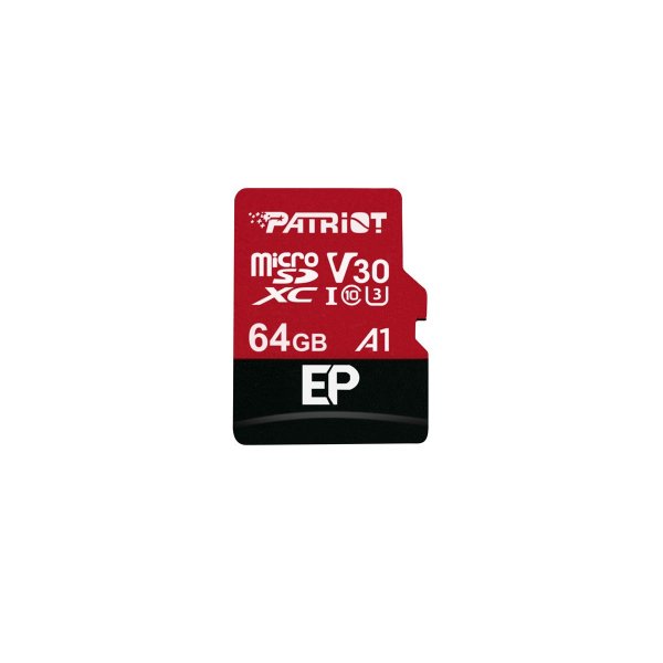 PATRIOT Memory PEF64GEP31MCX, 64 GB, MicroSDXC, Klasse 10, 100 MB/s, 80 MB/s, Class 3 (U3)