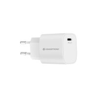 Conceptronic 1-Port 20W USB-C PD-Ladegerät, Drinnen, AC, 12 V, Weiß