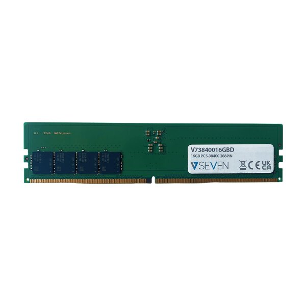 V7 V73840016GBD, 16 GB, 1 x 16 GB, DDR5, 4800 MHz, 288-pin DIMM