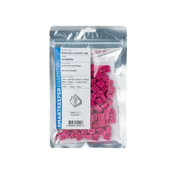 Smart Keeper NL03P2PK, Schnittstellenblockierung, RJ-45, Pink, 1 Stück(e), Polybag, 130 mm