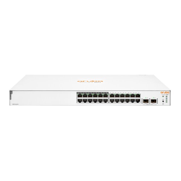 HPE Aruba Instant On 1830 24G 12p Class4 PoE 2SFP 195W, Managed, L2, Gigabit Ethernet (10/100/1000), Power over Ethernet (PoE), Rack-Einbau, 1U