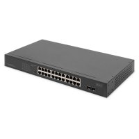 DIGITUS 24-Port Gigabit Netzwerkswitch, 19 Zoll,...