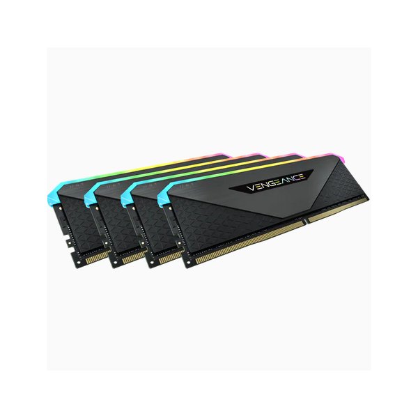 Corsair Vengeance RGB CMN32GX4M4Z3600C18, 32 GB, 4 x 8 GB, DDR4, 3600 MHz, 288-pin DIMM, Schwarz