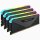 Corsair Vengeance RGB CMN32GX4M4Z3600C18, 32 GB, 4 x 8 GB, DDR4, 3600 MHz, 288-pin DIMM, Schwarz