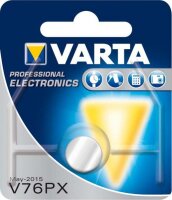 Varta 1x 1.55V V 76 PX, Einwegbatterie, SR44, Siler-Oxid...