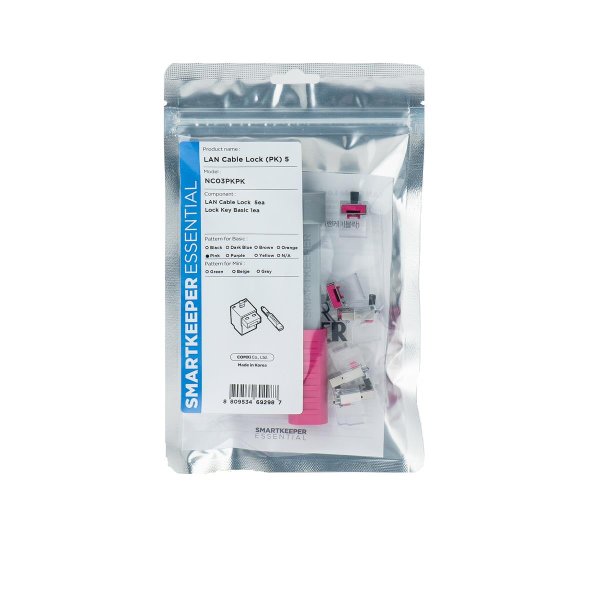 Smart Keeper NC03PKPK, Schnittstellenblockierung + Schlüssel, RJ-45, Pink, 1 Stück(e), Polybag, 130 mm