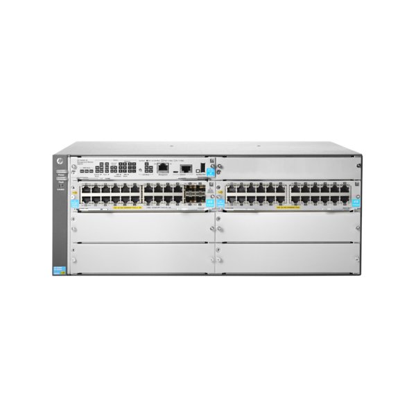 HPE 5406R 44GT PoE+ & 4-port SFP+ (No PSU) v3 zl2, Managed, L3, Gigabit Ethernet (10/100/1000), Power over Ethernet (PoE), Rack-Einbau, 4U