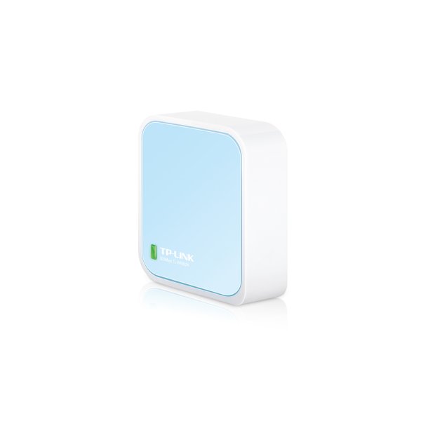 TP-LINK TL-WR802N, Wi-Fi 4 (802.11n), Einzelband (2,4GHz), Eingebauter Ethernet-Anschluss, Blau, Weiß, Tabletop-Router