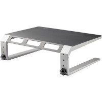 StarTech.com Monitorerhöhung - Stahl und Aluminium - Höhenverstellbar, Schwarz, Silber, 81,3 cm (32"), 125 - 175 mm, 10 kg, Aluminium, Stahl, 305 mm