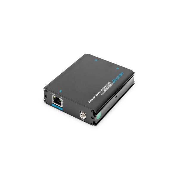 DIGITUS 1-Port zu 2-Port Fast Ethernet PoE+ Repeater, 802.3 af/at