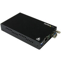 StarTech.com Gigabit Ethernet Kupfer auf LWL Medienkonverter - SM LC - 20 Km, 2000 Mbit/s, 1000Base-T, 1000Base-LX, IEEE 802.3ab, IEEE 802.3z, Gigabit Ethernet, 10,100,1000 Mbit/s