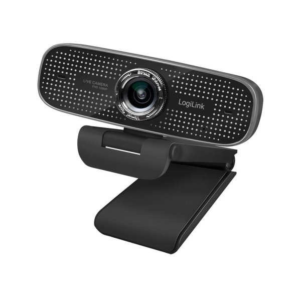 LogiLink Konferenz HD-USB-Webcam, 100°, Dual-Mikrofon, manueller Fokus, 2 MP, 1920 x 1080 Pixel, Full HD, 30 fps, 640x480@30fps, 1280x720@30fps, 1920x1080@30fps, 1080p