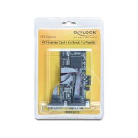 Delock PCI Express card 4 x serial, 1x parallel, PCIe,...