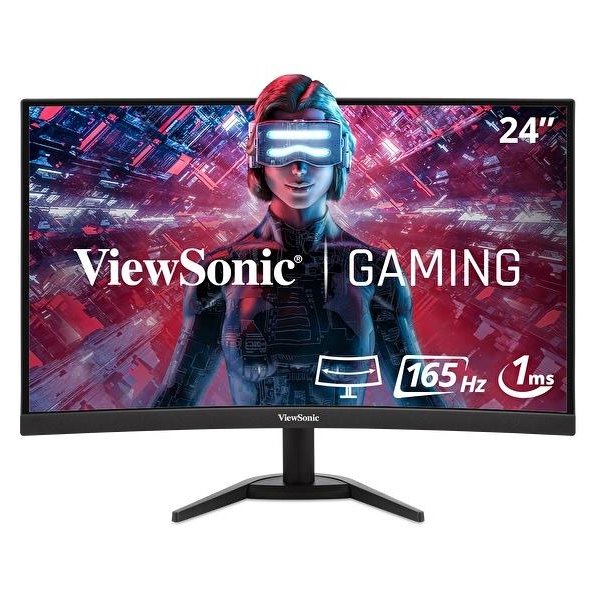 ViewSonic VX Series VX2418C, 61 cm (24"), 1920 x 1080 Pixel, LCD, 1 ms, Schwarz