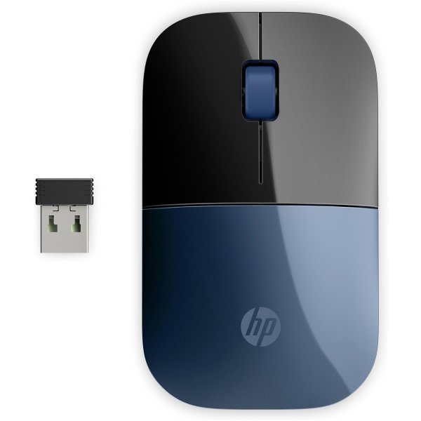 HP Z3700 Wireless-Maus, Blau, Beidhändig, Optisch, RF Wireless, 1200 DPI, Schwarz, Blau