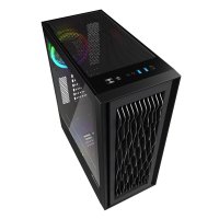 Sharkoon RGB Wave, Desktop, PC, Schwarz, ATX, micro ATX, Mini-ITX, Multi, Hinten, Vorderseite