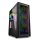 Sharkoon RGB Wave, Desktop, PC, Schwarz, ATX, micro ATX, Mini-ITX, Multi, Hinten, Vorderseite