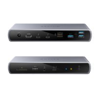 Targus HDTB4D-EU, Andocken, Thunderbolt 4, 96 W, 3,5 mm, 10,100,1000,2500 Mbit/s, Grau