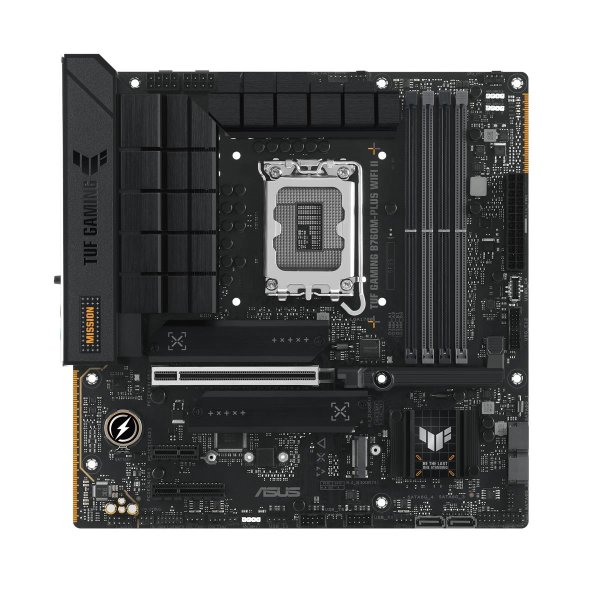 ASUS TUF GAMING B760M-PLUS WIFI II, Intel, LGA 1700, Intel® Celeron®, Intel® Core™ i3, Intel® Core™ i5, Intel® Core™ i7, Intel® Core™ i9,..., LGA 1700, DDR5-SDRAM, 192 GB