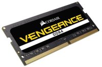 Corsair Vengeance CMSX32GX4M2A2400C16, 32 GB, 2 x 16 GB, DDR4, 2400 MHz, 260-pin SO-DIMM, Schwarz