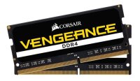 Corsair Vengeance CMSX32GX4M2A2400C16, 32 GB, 2 x 16 GB, DDR4, 2400 MHz, 260-pin SO-DIMM, Schwarz