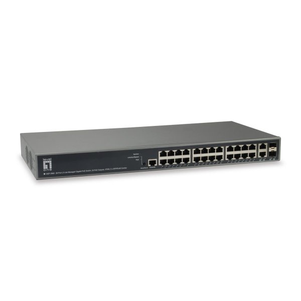 LevelOne GEP-2682, Managed, L3, Gigabit Ethernet (10/100/1000), Power over Ethernet (PoE), Rack-Einbau