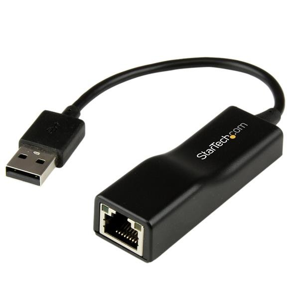 StarTech.com USB 2.0 10/100 Mbit Ethernet Adapter - Lan Nic USB Netzwerkadapter, Kabelgebunden, USB, Ethernet, 200 Mbit/s, Schwarz