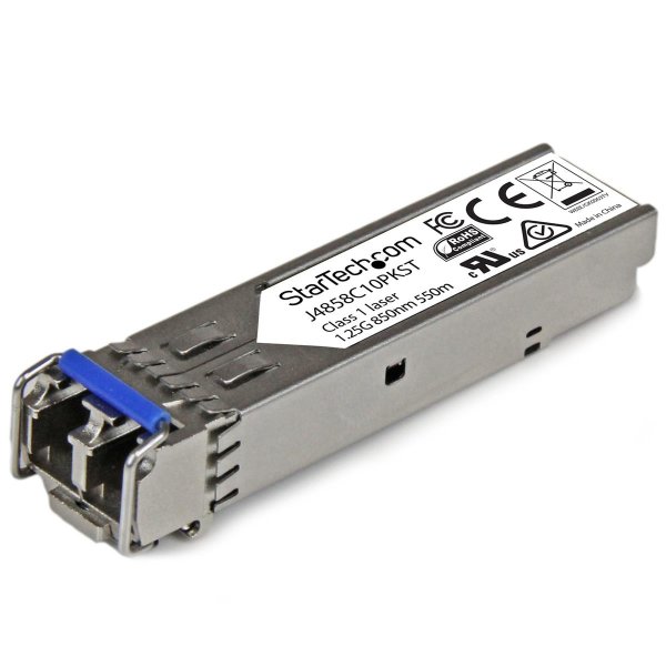 StarTech.com HPE J4859C kompatibel SFP Transceiver Modul - 1000BASE-LX - 10er Pack, Faseroptik, 1250 Mbit/s, SFP, LC, LX, 10000 m