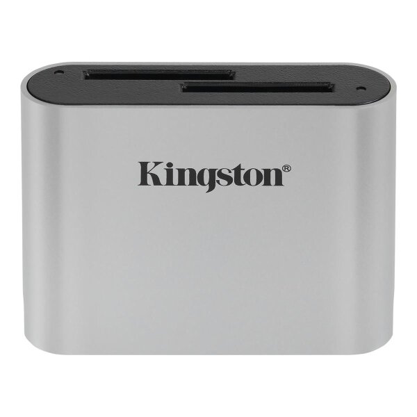 Kingston USB 3.2 Gen1 Workflow SDHC/SDXC UHS-II Speicherkartenlesegerät mit 2 Steckplätzen, SD, SDHC, SDXC, Schwarz, Silber, China, Windows 11 Enterprise x64, Windows 10, Windows 11 Home, Windows 10 Education, Windows 11 Pro,..., Mac OS X 13.0 Ventura, Ma