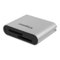 Kingston USB 3.2 Gen1 Workflow SDHC/SDXC UHS-II Speicherkartenlesegerät mit 2 Steckplätzen, SD, SDHC, SDXC, Schwarz, Silber, China, Windows 11 Enterprise x64, Windows 10, Windows 11 Home, Windows 10 Education, Windows 11 Pro,..., Mac OS X 13.0 Ventura, Ma