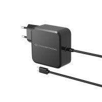 Conceptronic OZUL05BE 100W GaN USB-PD-Ladegerät, Eingebautes USB-C-Kabel, Drinnen, AC, 20 V, 1,8 m, Schwarz